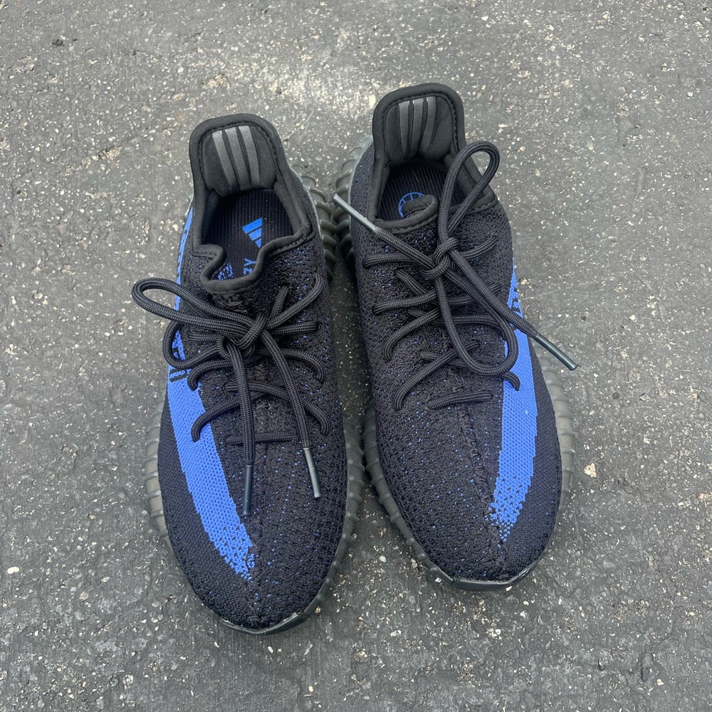 Adidas Yeezy Black and Blue Sneakers
